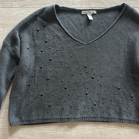 Cotton by autumn Cashmere woman’s cropped sweater size small - Picture 4 of 10